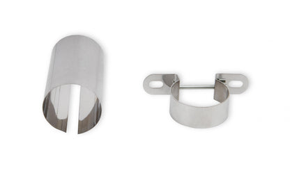 Chrome Coil Holder Bracket with Bolt Horizontal Mount Fits Most Horizontally Mounted Canister Style Coils Mr Gasket-1