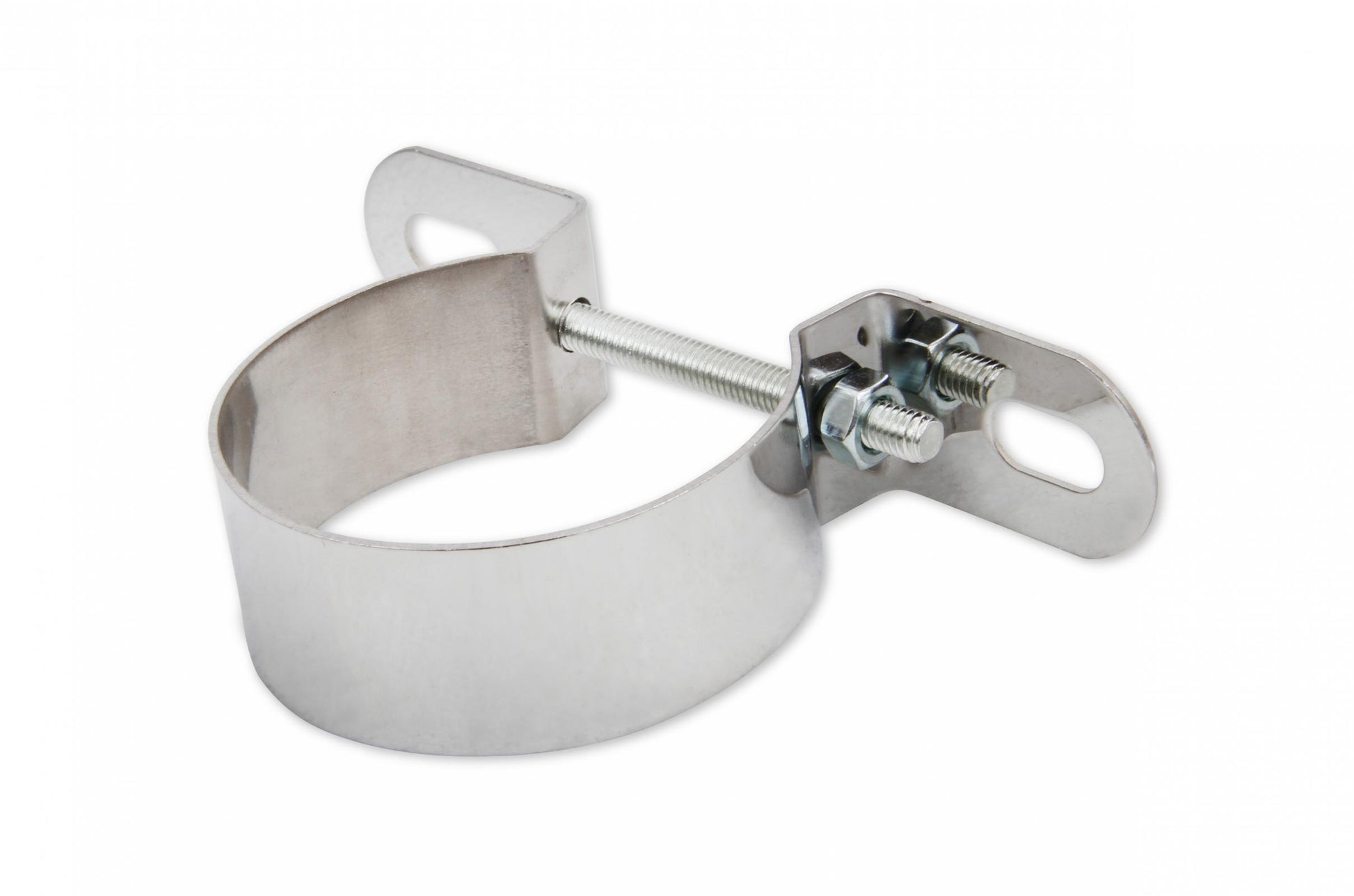 Chrome Coil Holder Bracket with Bolt Horizontal Mount Fits Most Horizontally Mounted Canister Style Coils Mr Gasket-2