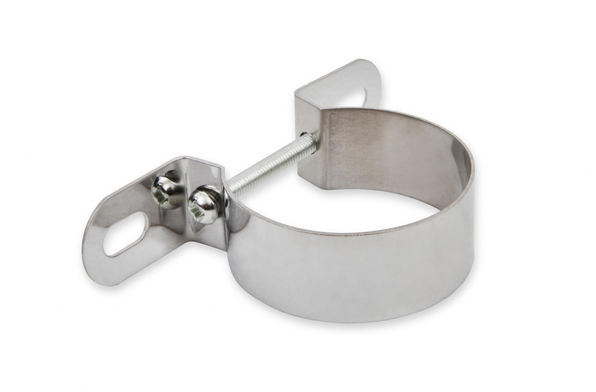 Chrome Coil Holder Bracket with Bolt Horizontal Mount Fits Most Horizontally Mounted Canister Style Coils Mr Gasket-3