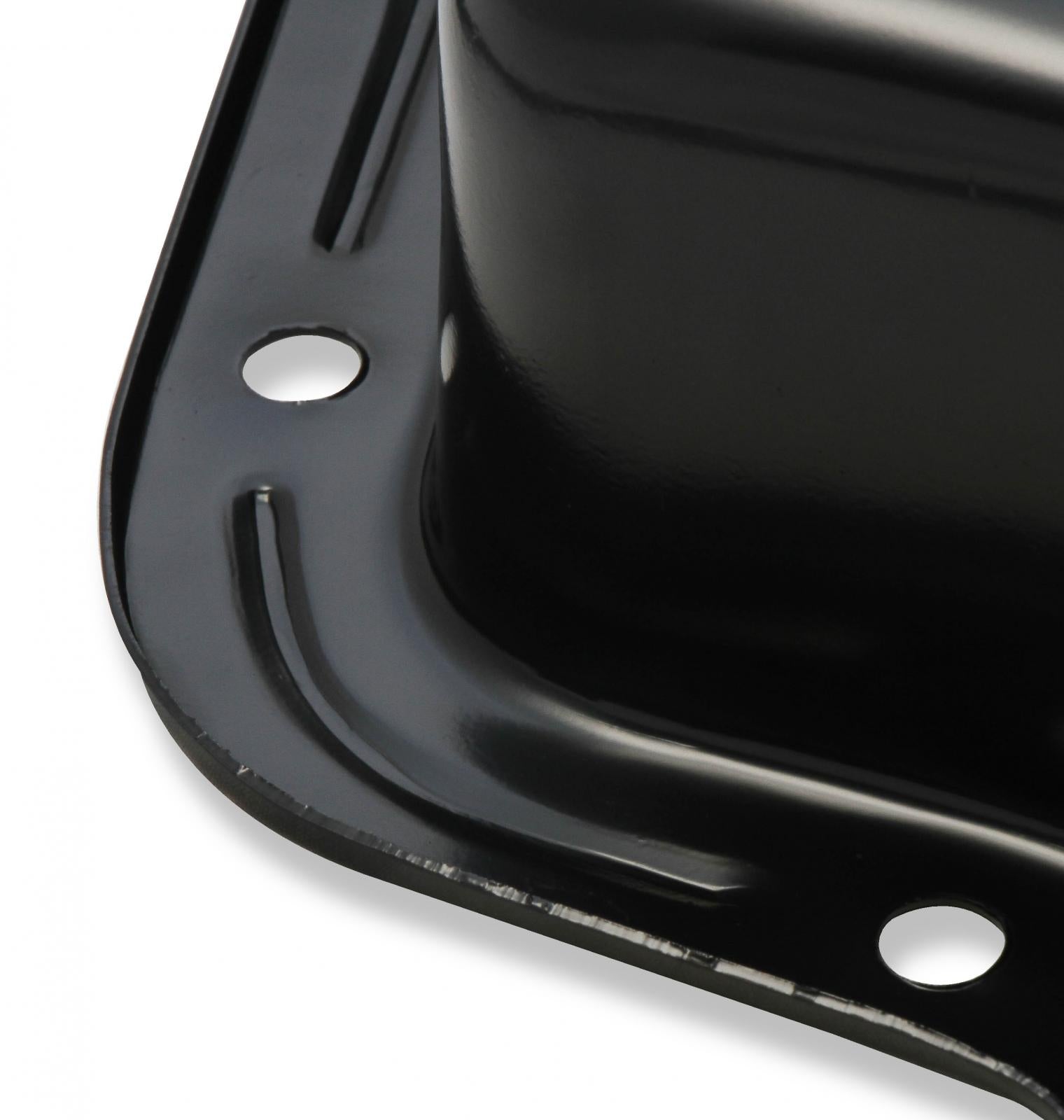 Transmission Oil Pan Black Steel Fits GM TH400 Deep pan 2 quart extra Capacity Finned Design Mr Gasket-4