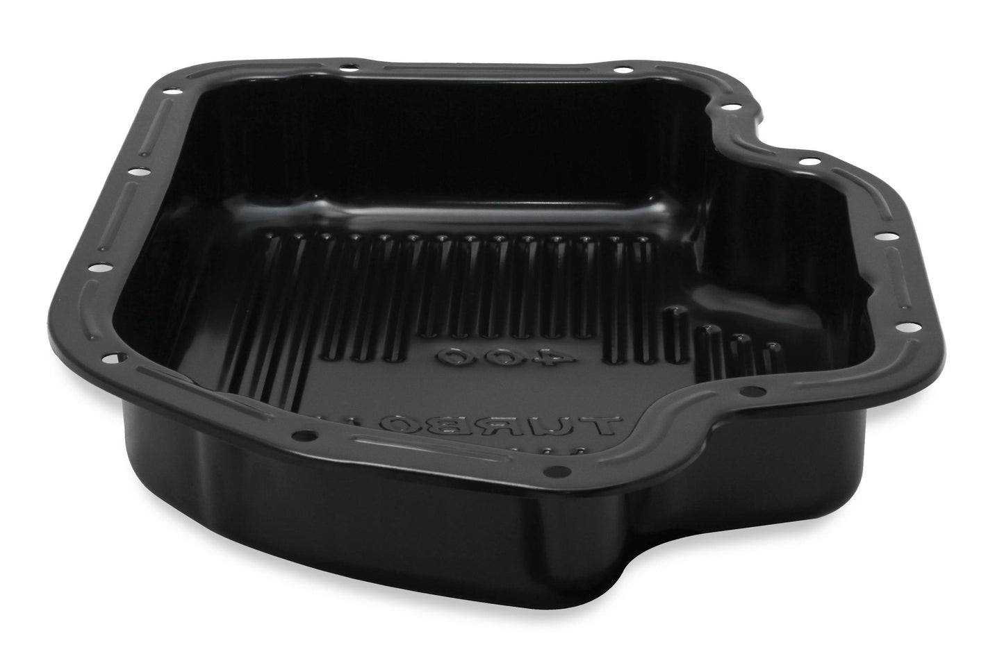 Transmission Oil Pan Black Steel Fits GM TH400 Deep pan 2 quart extra Capacity Finned Design Mr Gasket-6
