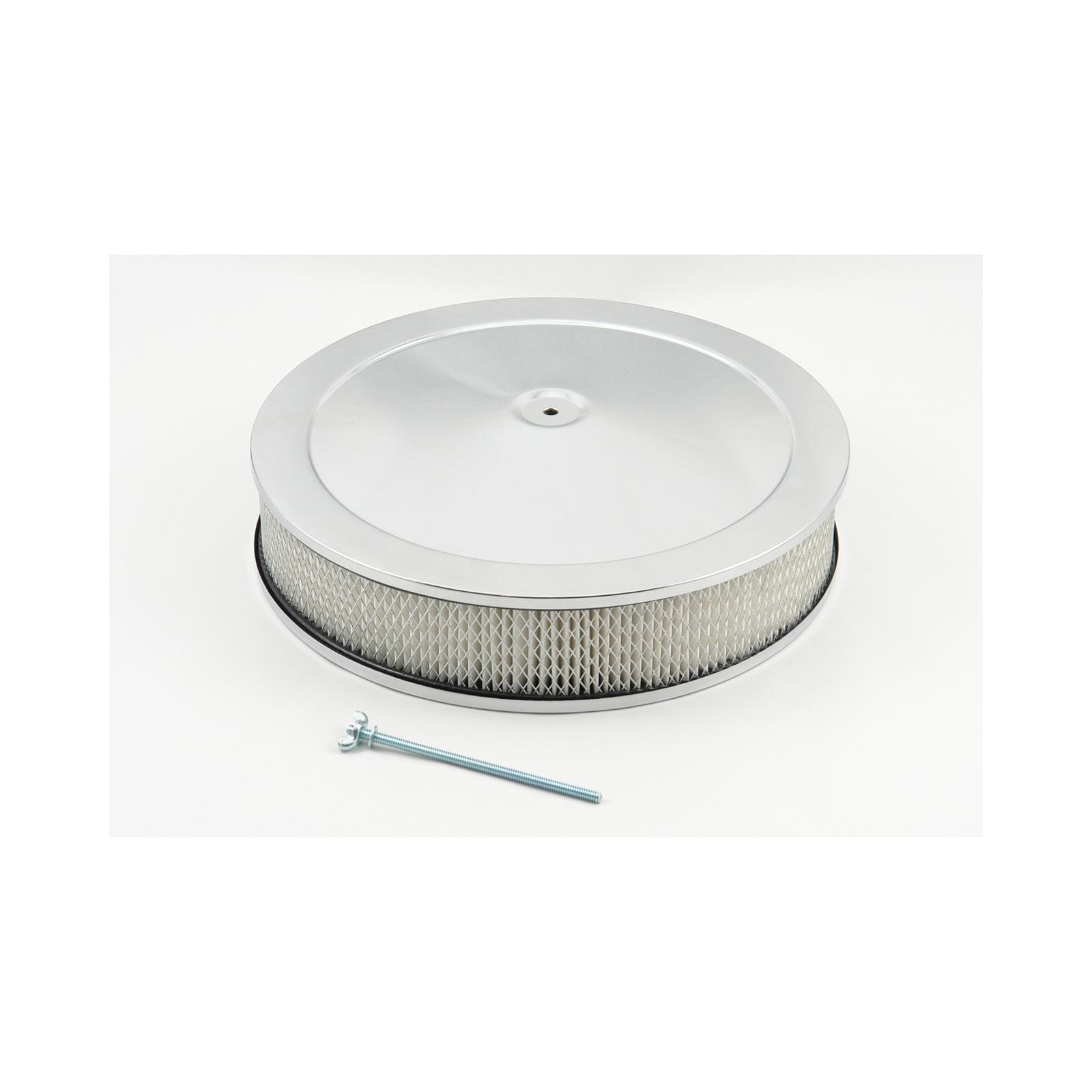 Competition Air Cleaner Chrome Fits 2, 3, and 4 Barrel Carburetors with 5-1/8 Inch Neck Mr Gasket
