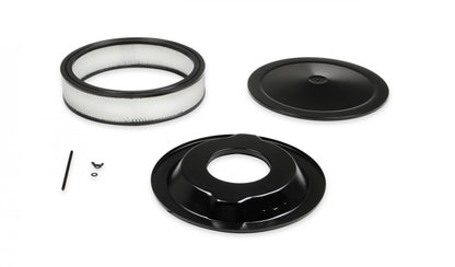 Competition Air Cleaner Flat Black For Most Carburetors with a 5-1/8 Inch Carburetor Neck Mr Gasket-1
