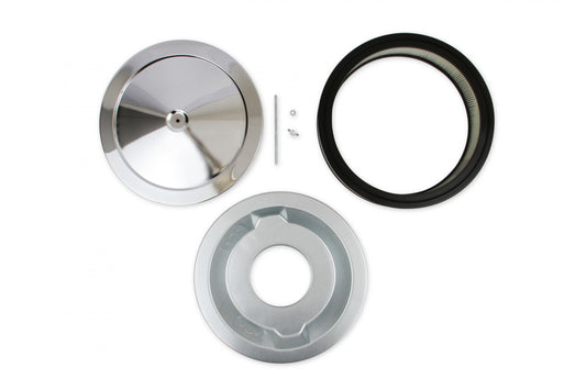 Competition Air Cleaner Chrome Fits 2, 3, and 4 Barrel Carburetors with 5-1/8 Inch Neck Mr Gasket-1