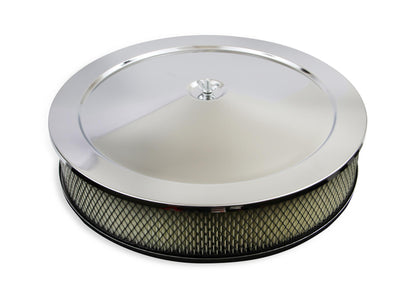 Competition Air Cleaner Chrome Fits 2, 3, and 4 Barrel Carburetors with 5-1/8 Inch Neck Mr Gasket-5