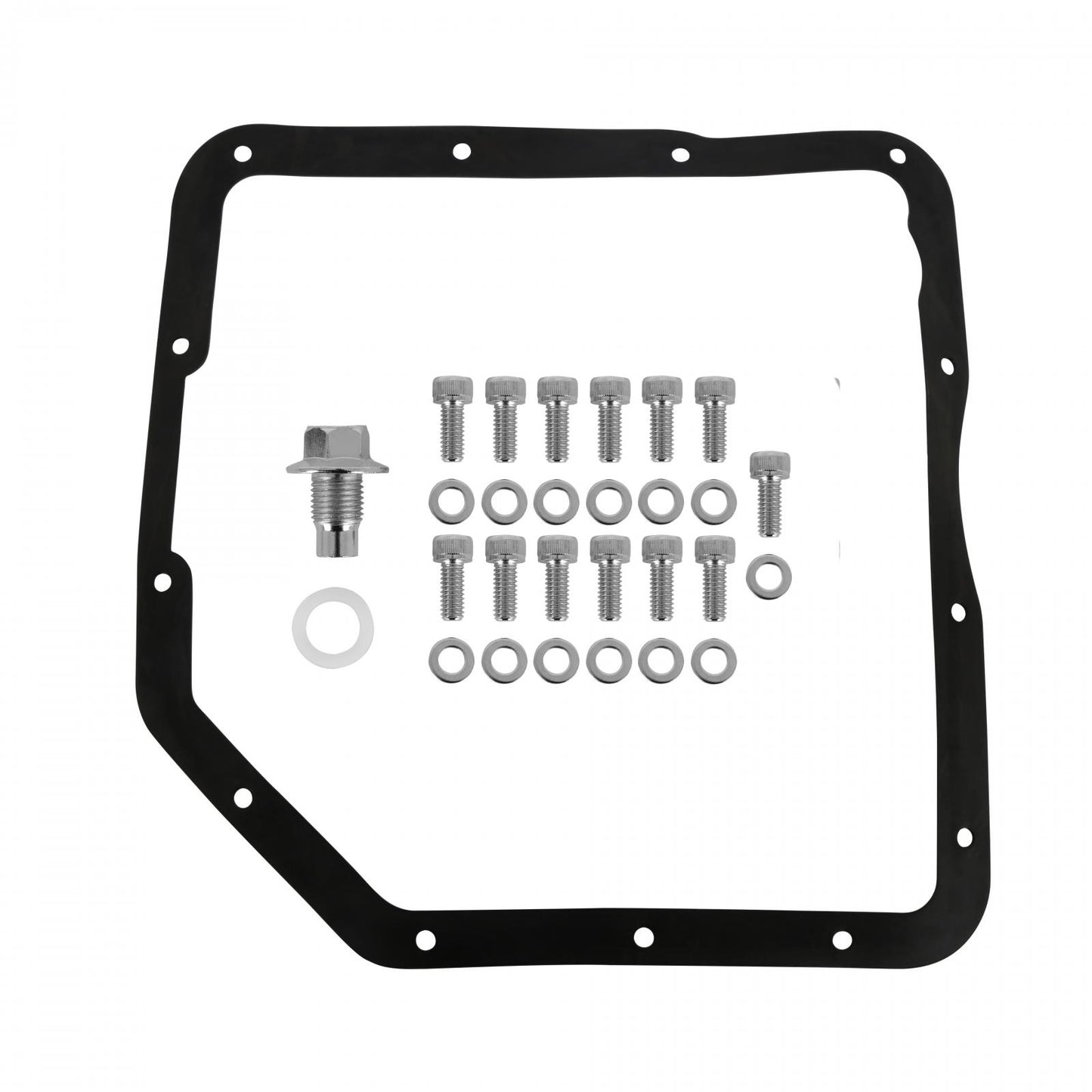 Transmission Oil Pan Polished Aluminum Fits GM TH350 Stock Depth and Capacity Finned Design Mr Gasket-1