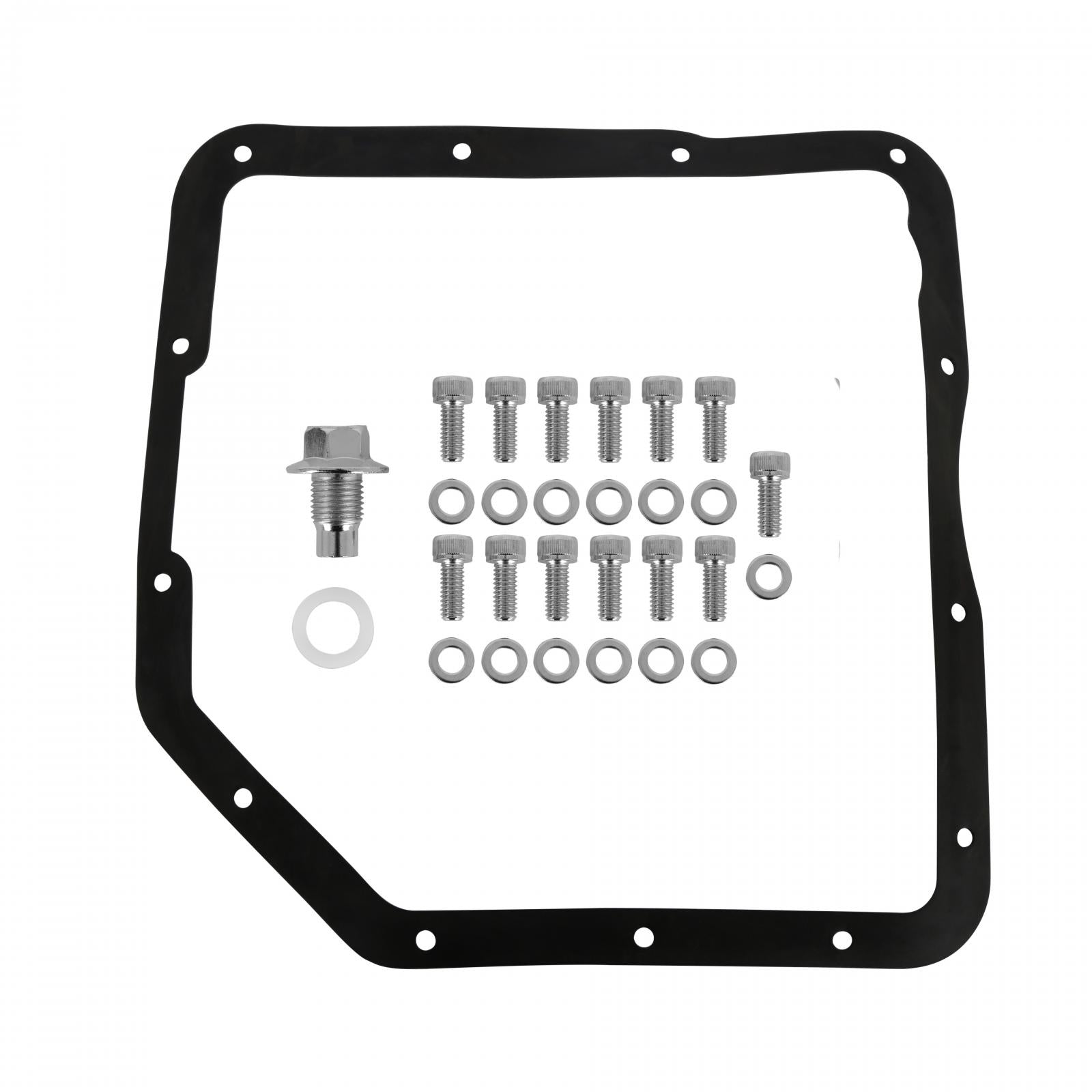 Transmission Oil Pan Polished Aluminum Fits GM TH350 Stock Depth and Capacity Finned Design Mr Gasket-1