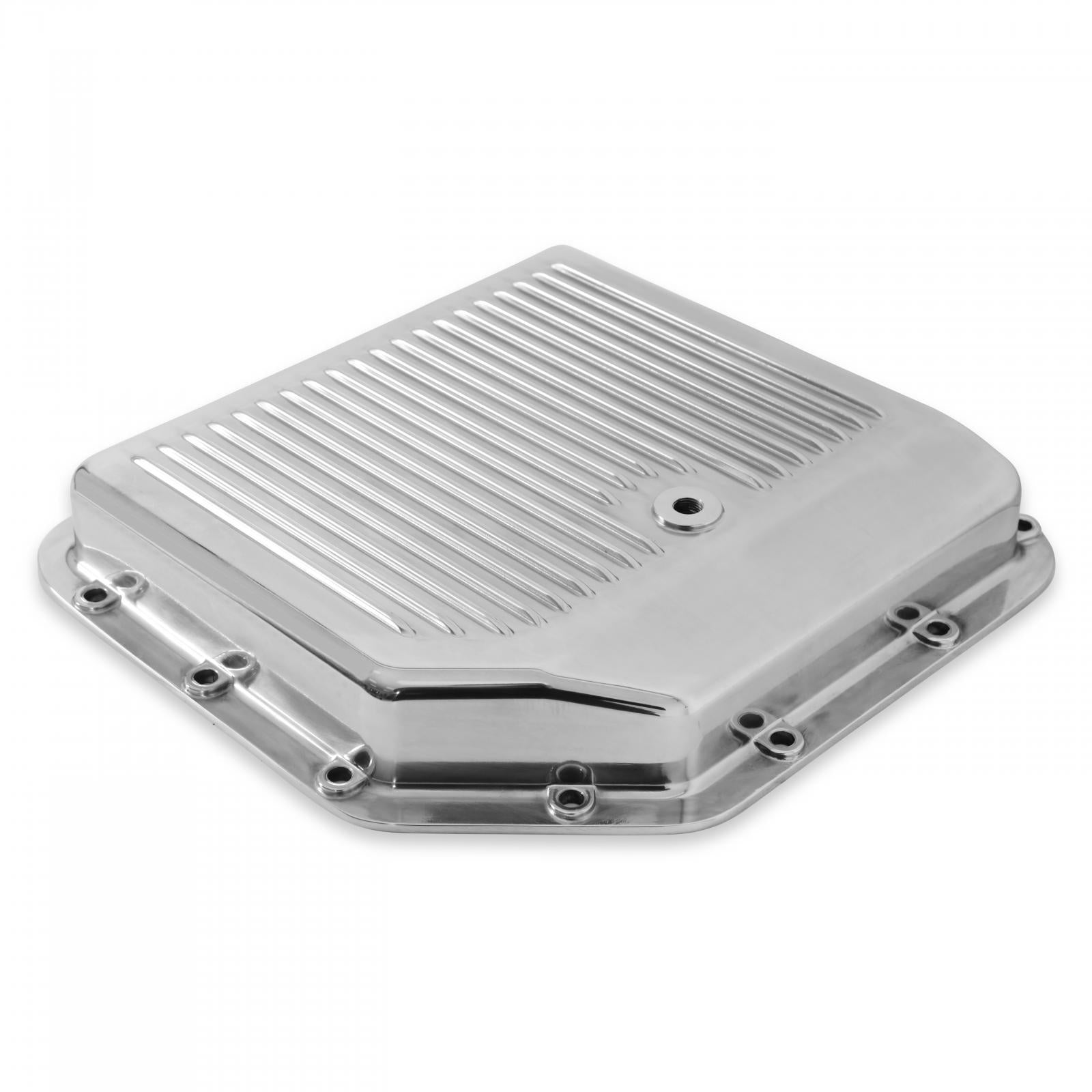 Transmission Oil Pan Polished Aluminum Fits GM TH350 Stock Depth and Capacity Finned Design Mr Gasket-4