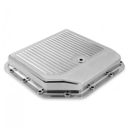 Transmission Oil Pan Polished Aluminum Fits GM TH350 Stock Depth and Capacity Finned Design Mr Gasket-4