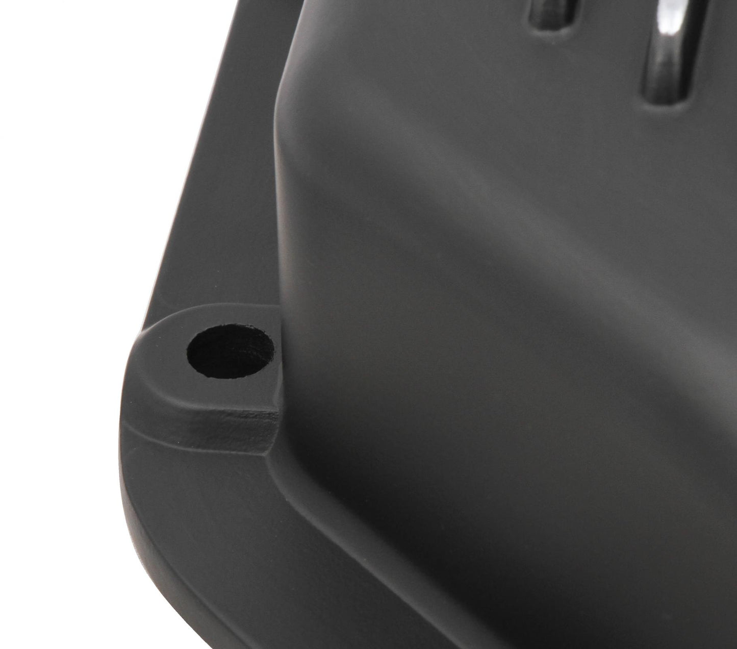 Transmission Oil Pan Black Aluminum Fits GM TH350 Stock Depth and Capacity Finned Design Mr Gasket-4