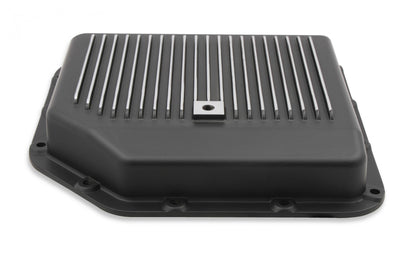 Transmission Oil Pan Black Aluminum Fits GM TH350 Stock Depth and Capacity Finned Design Mr Gasket-5