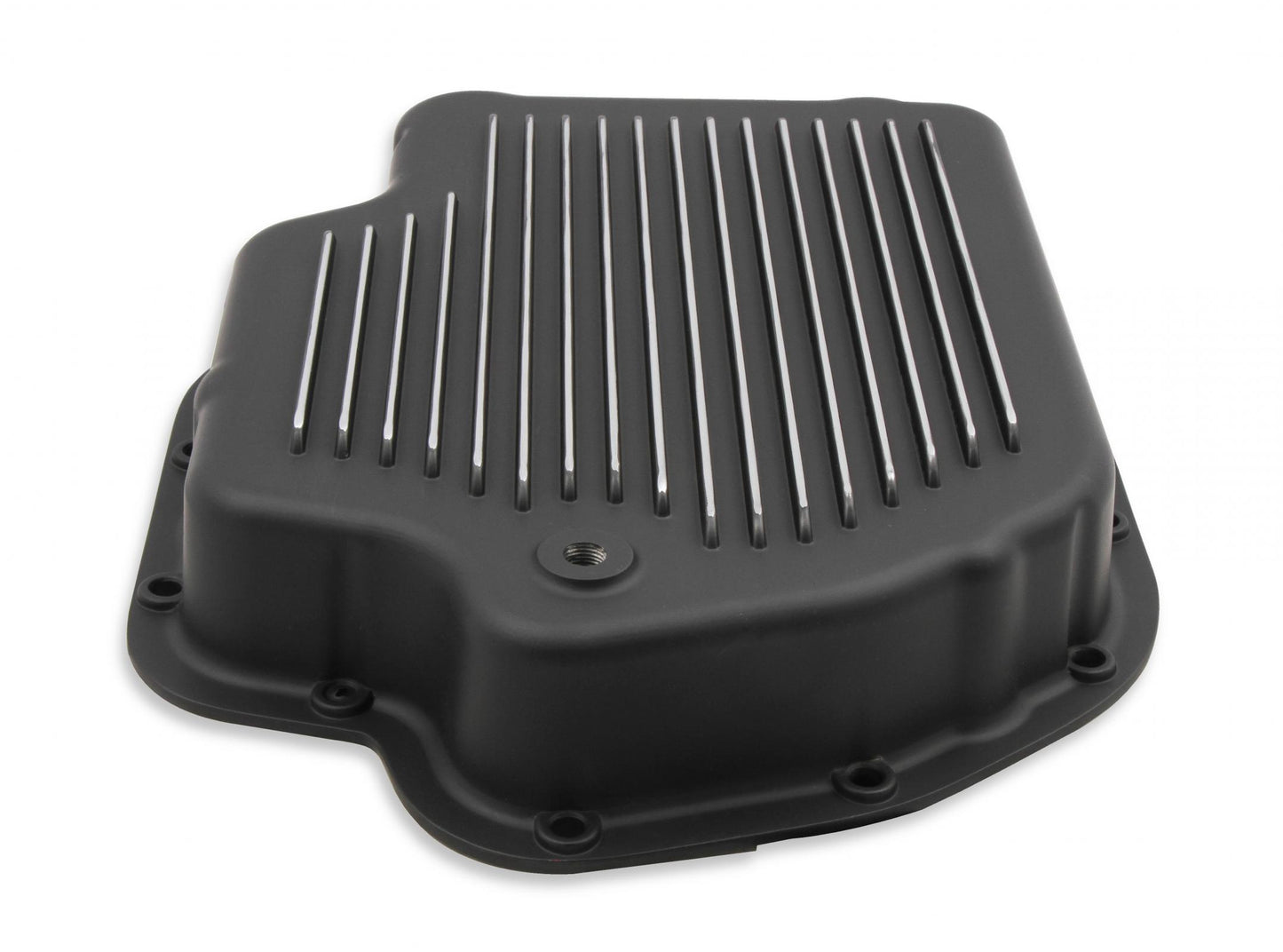 Transmission Oil Pan Black Aluminum Fits GM TH400 Stock Depth and Capacity Finned Design Mr Gasket-5