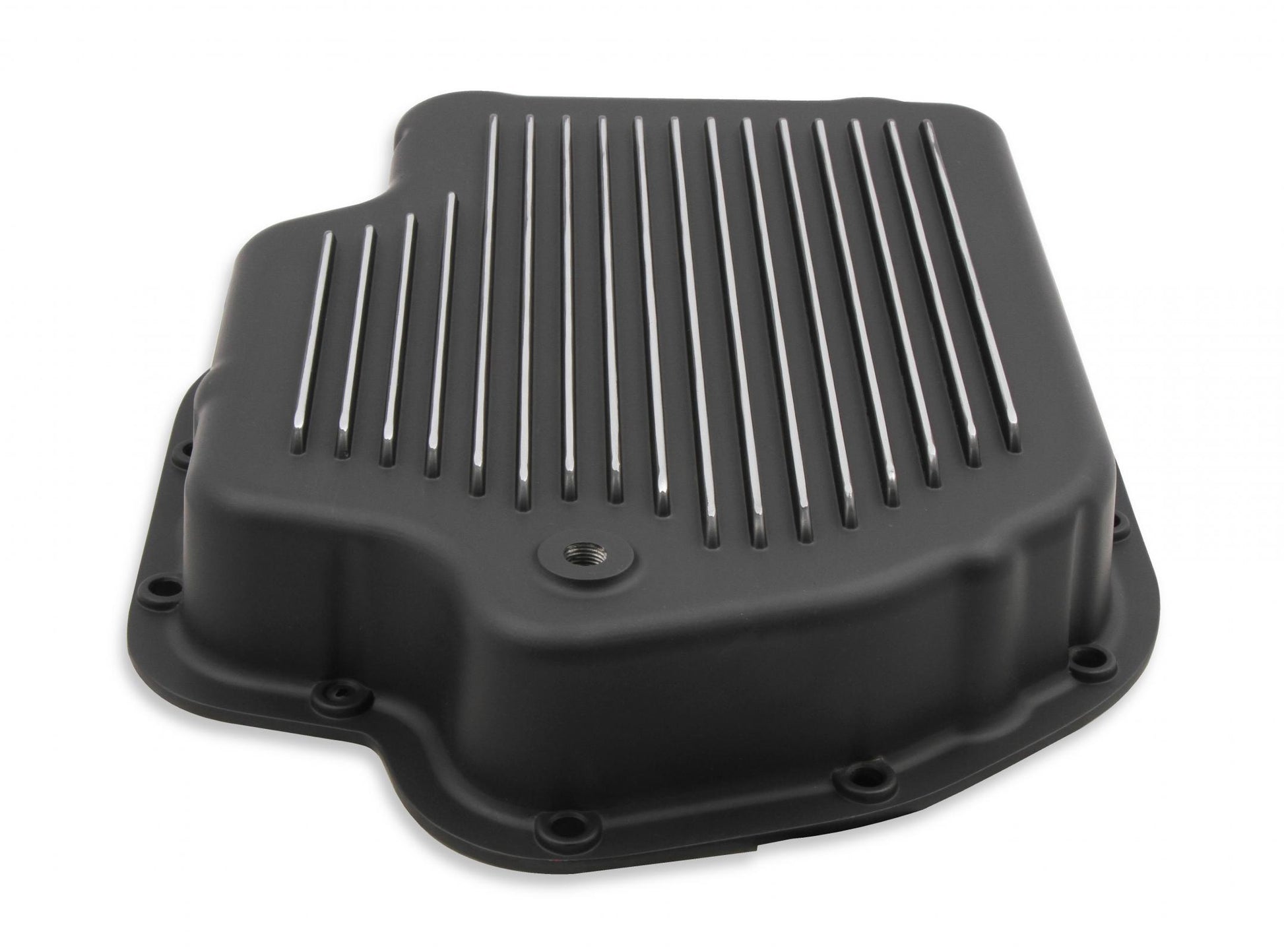 Transmission Oil Pan Black Aluminum Fits GM TH400 Stock Depth and Capacity Finned Design Mr Gasket-5