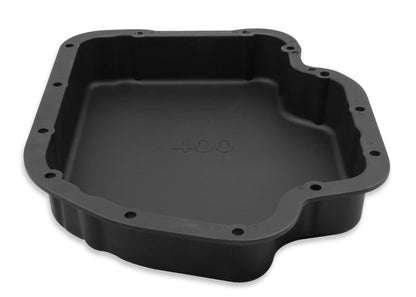 Transmission Oil Pan Black Aluminum Fits GM TH400 Stock Depth and Capacity Finned Design Mr Gasket-6
