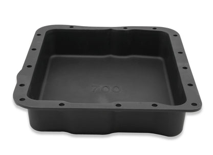 Transmission Oil Pan Black Aluminum Fits GM 700R4/4L60/4L60E Stock Depth and Capacity Finned Design Mr Gasket-3