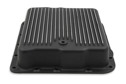 Transmission Oil Pan Black Aluminum Fits GM 700R4/4L60/4L60E Stock Depth and Capacity Finned Design Mr Gasket-4