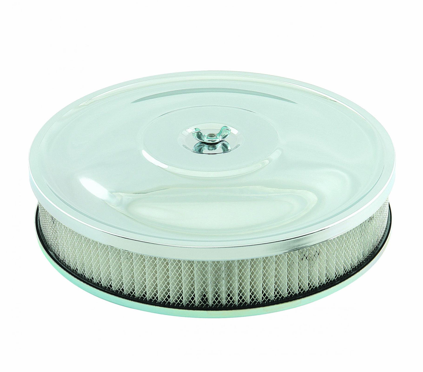 Air Cleaner -10 Inch x 2 Inch Chrome Fits 2-Barrel Carburetors with 2-5/8 Inch or 3-1/16 Inch Neck Mr Gasket
