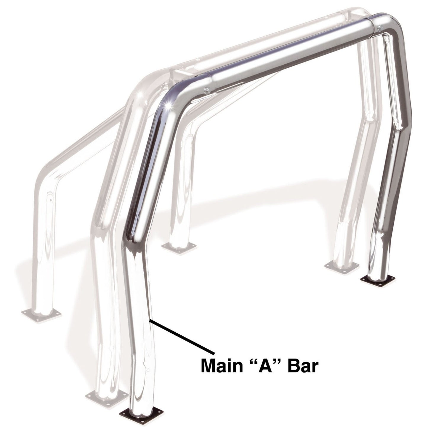 Bed Bar Component A Additional Bar Chrome 2004-2014 Ford F-150 Go Rhino