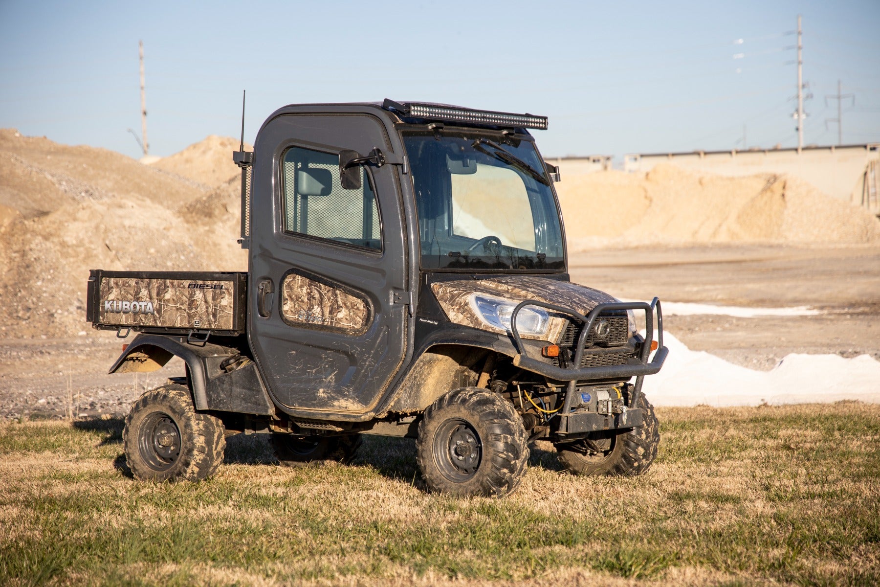 LED Black Single Row DRL Light Bar Kit 50 Inch Kubota RTV-X1120 Rough Country-5