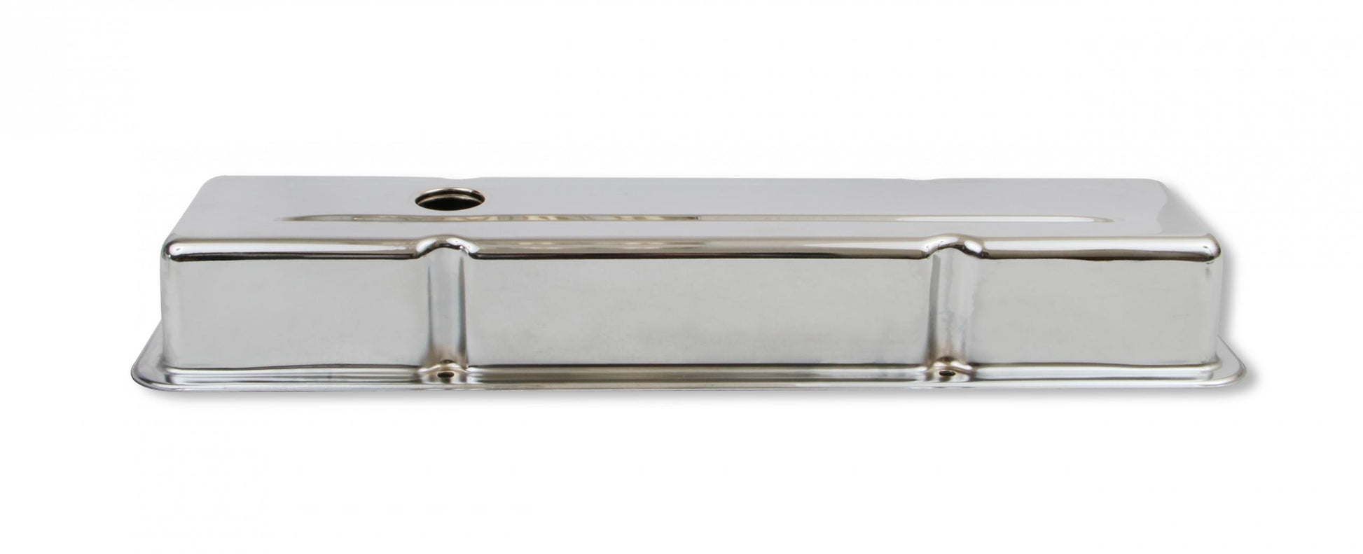 Chrome Valve Covers Dual Cap Holes Fits 1960-1986 Chevrolet Small Block 262-400 Mr Gasket-2