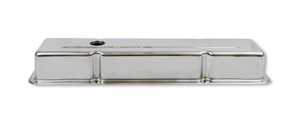 Chrome Valve Covers Dual Cap Holes Fits 1960-1986 Chevrolet Small Block 262-400 Mr Gasket-2
