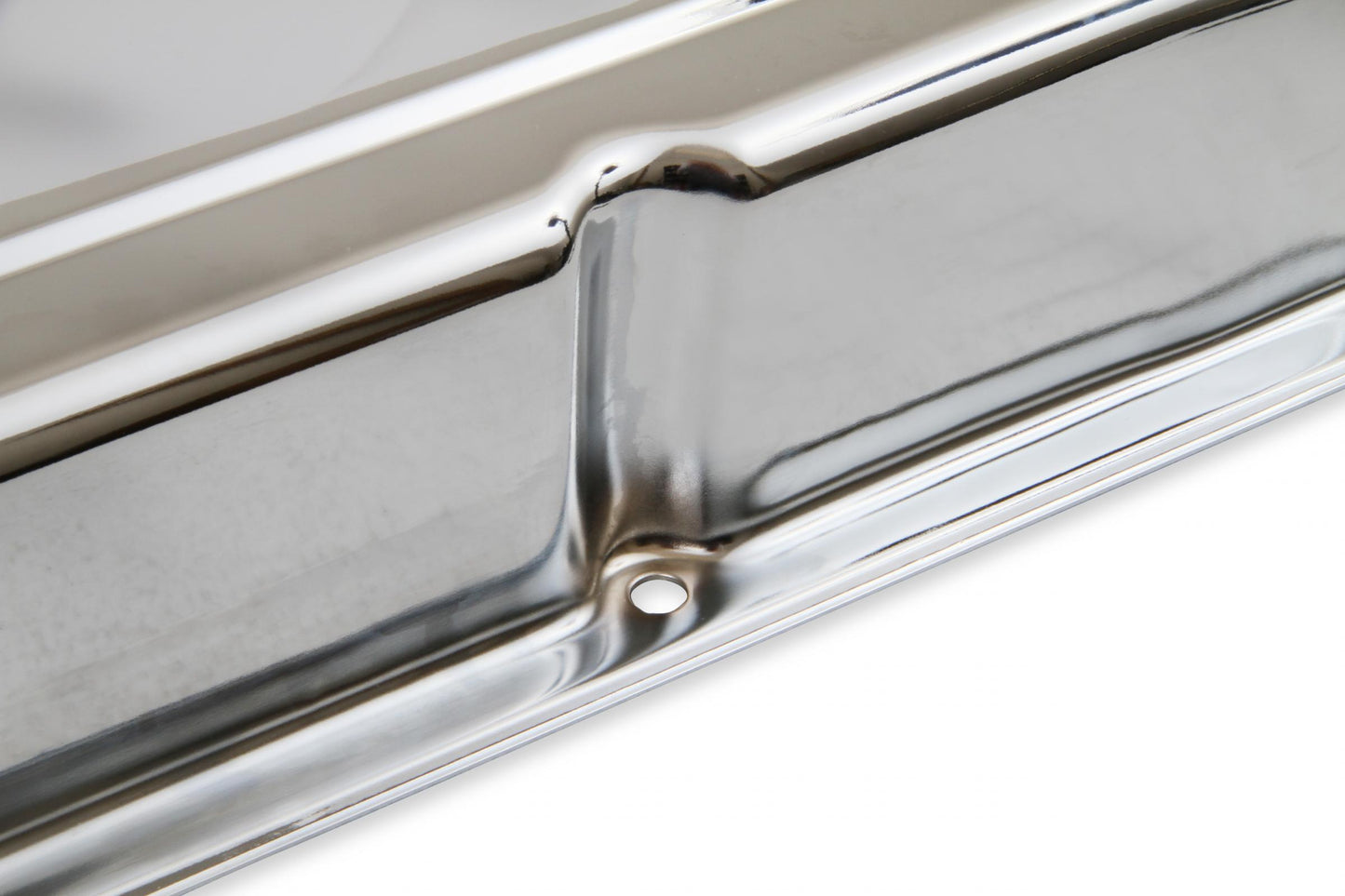 Chrome Valve Covers Dual Cap Holes Fits 1960-1986 Chevrolet Small Block 262-400 Mr Gasket-3