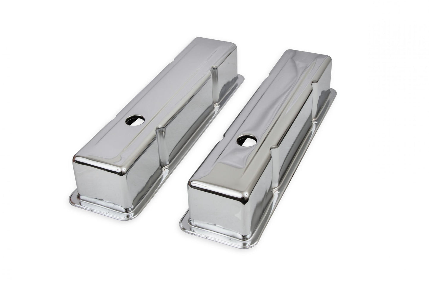 Chrome Tall-Style Valve Covers without Baffle Fits 1960-1986 Chevrolet Small Block 262-400 Mr Gasket