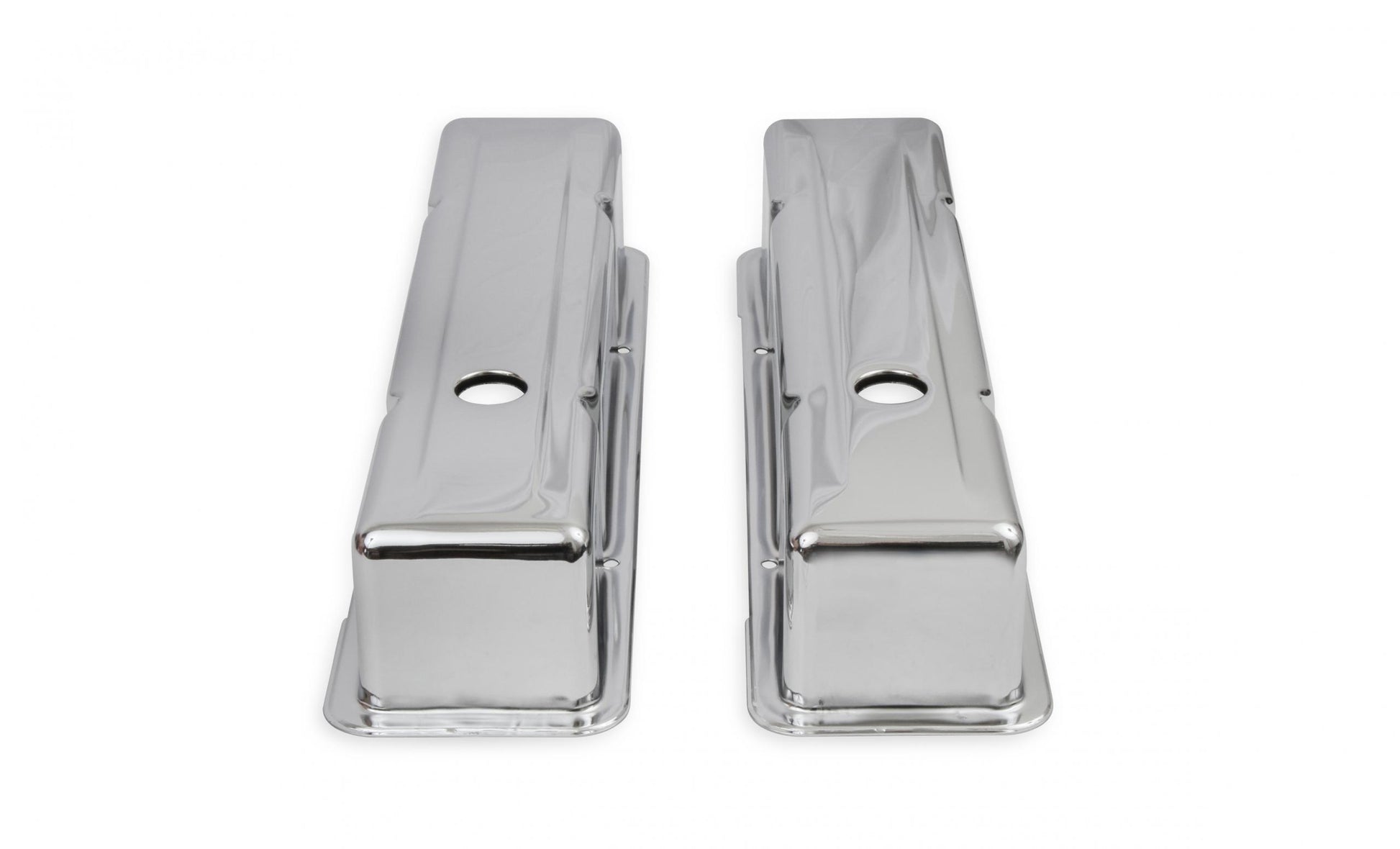Chrome Tall-Style Valve Covers without Baffle Fits 1960-1986 Chevrolet Small Block 262-400 Mr Gasket-1