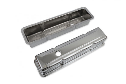 Chrome Tall-Style Valve Covers without Baffle Fits 1960-1986 Chevrolet Small Block 262-400 Mr Gasket-3