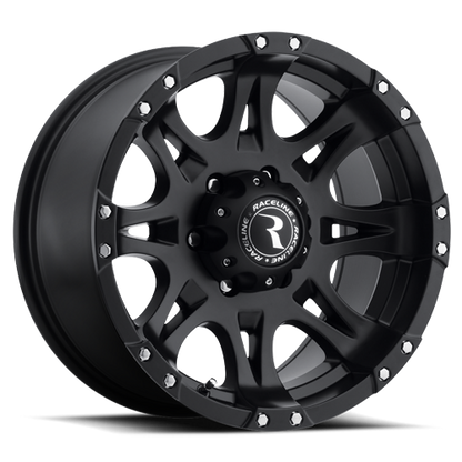 Aluminum 18x9 Raptor 981 Matte Black Raceline Wheels-3