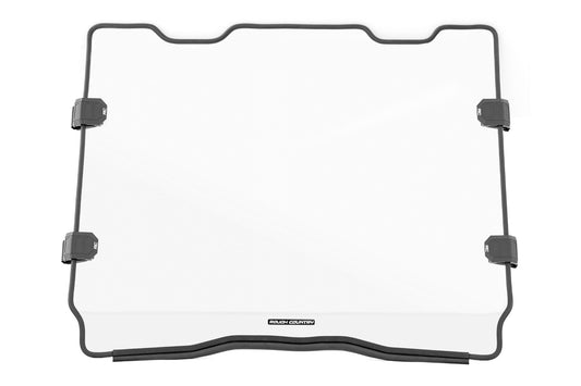 Full Windshield Scratch Resistant Polaris RZR Turbo R Rough Country-1