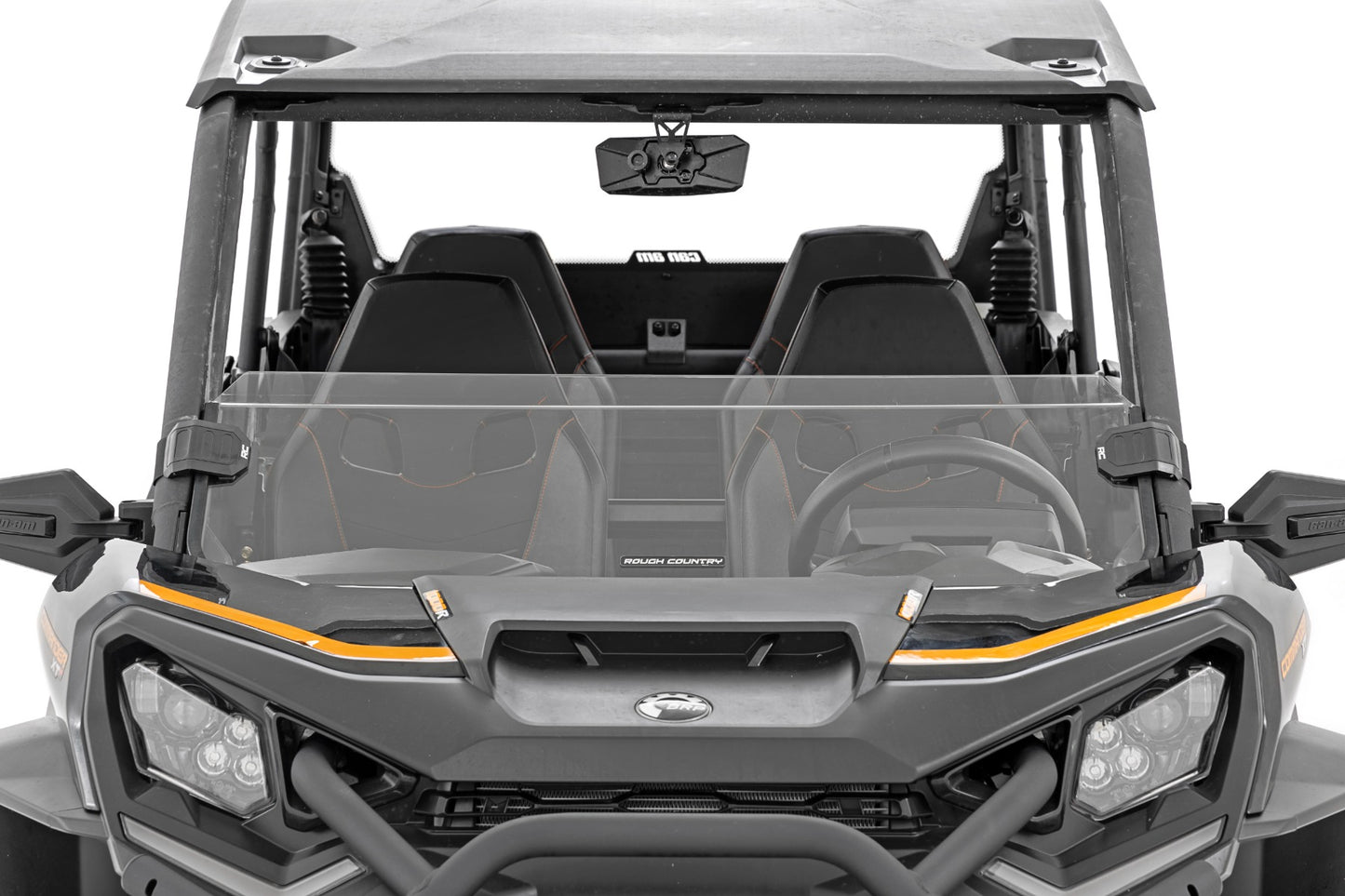 Half Windshield Scratch Resistant Can-Am Commander XT (21-22) Rough Country-4