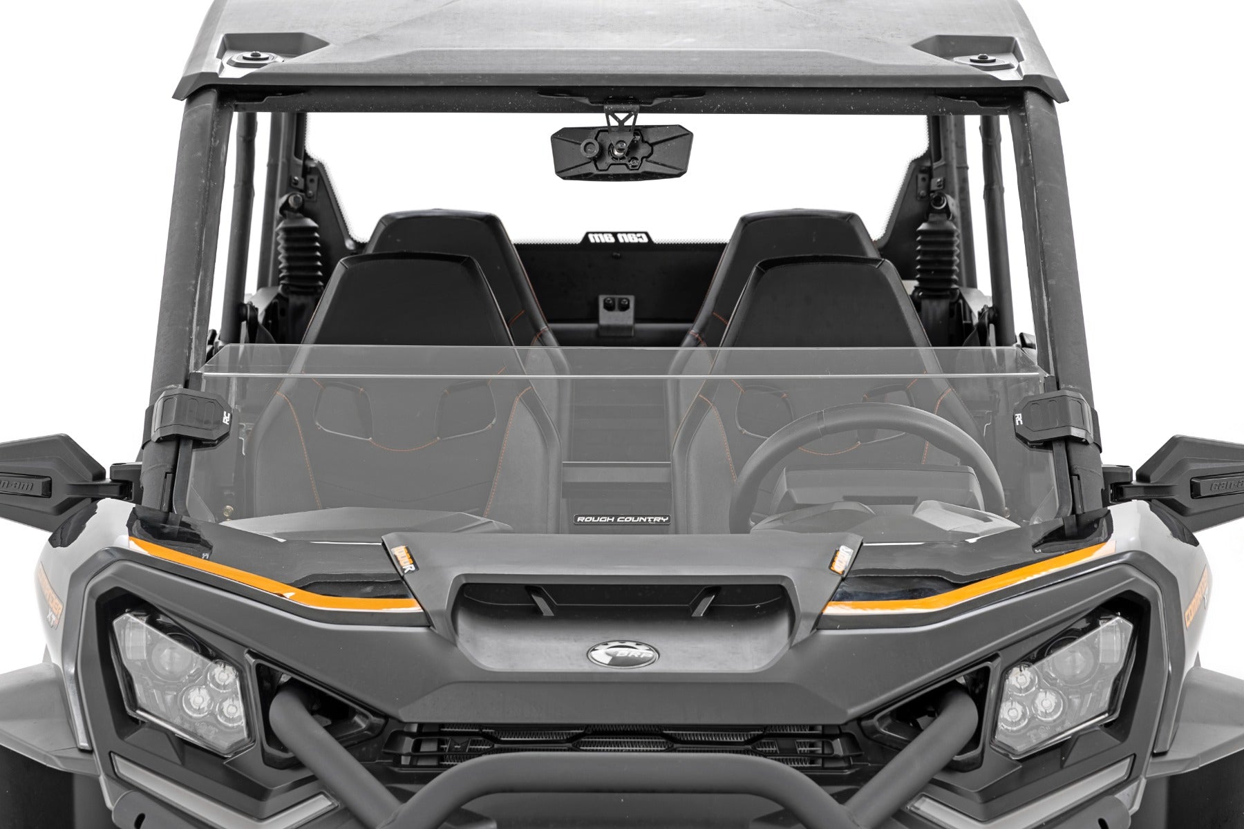 Half Windshield Scratch Resistant Can-Am Commander XT (21-22) Rough Country-4