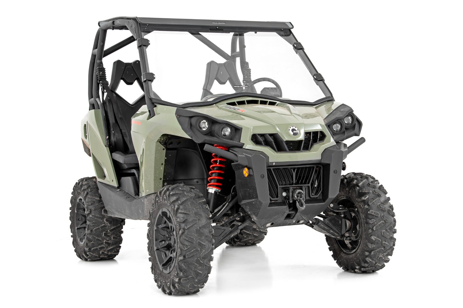 Full Windshield Scratch Resistant 11-20 Can-Am Commander 4WD Rough Country-3