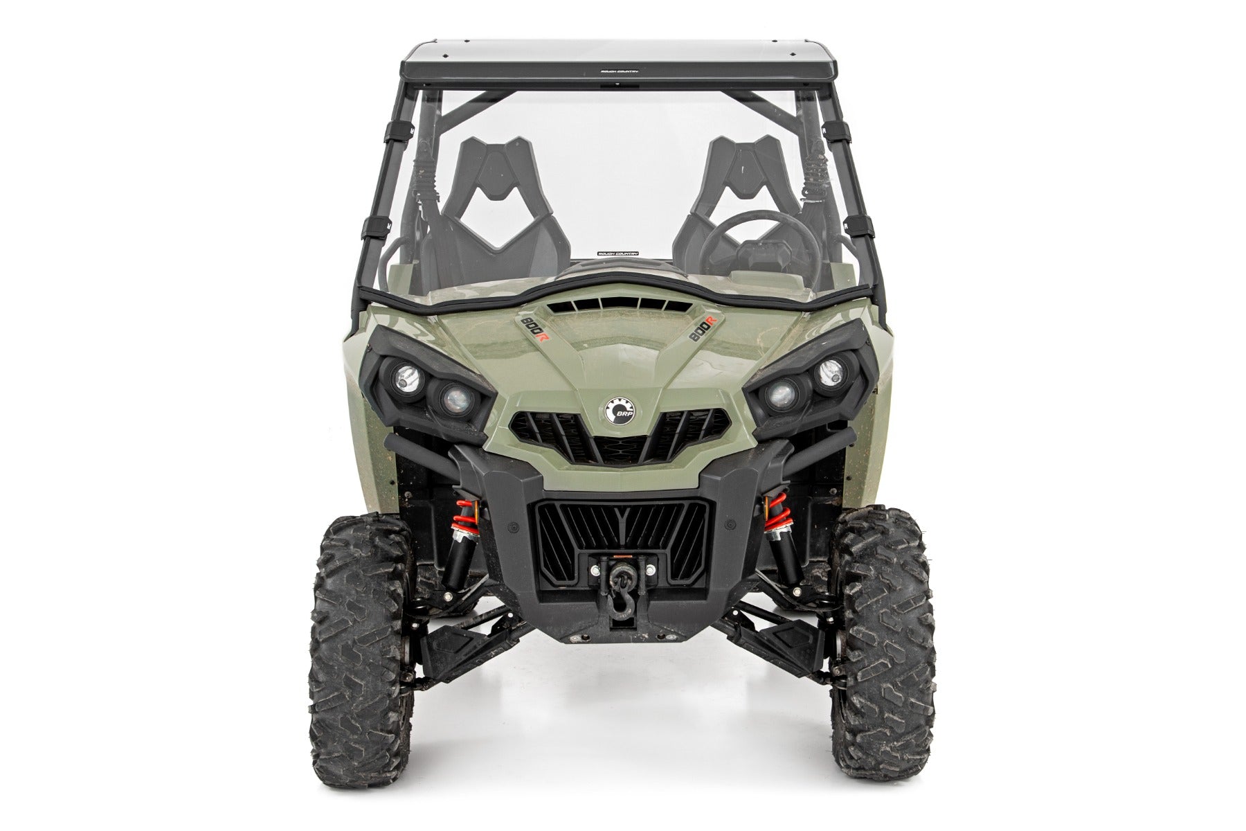Full Windshield Scratch Resistant 11-20 Can-Am Commander 4WD Rough Country-4