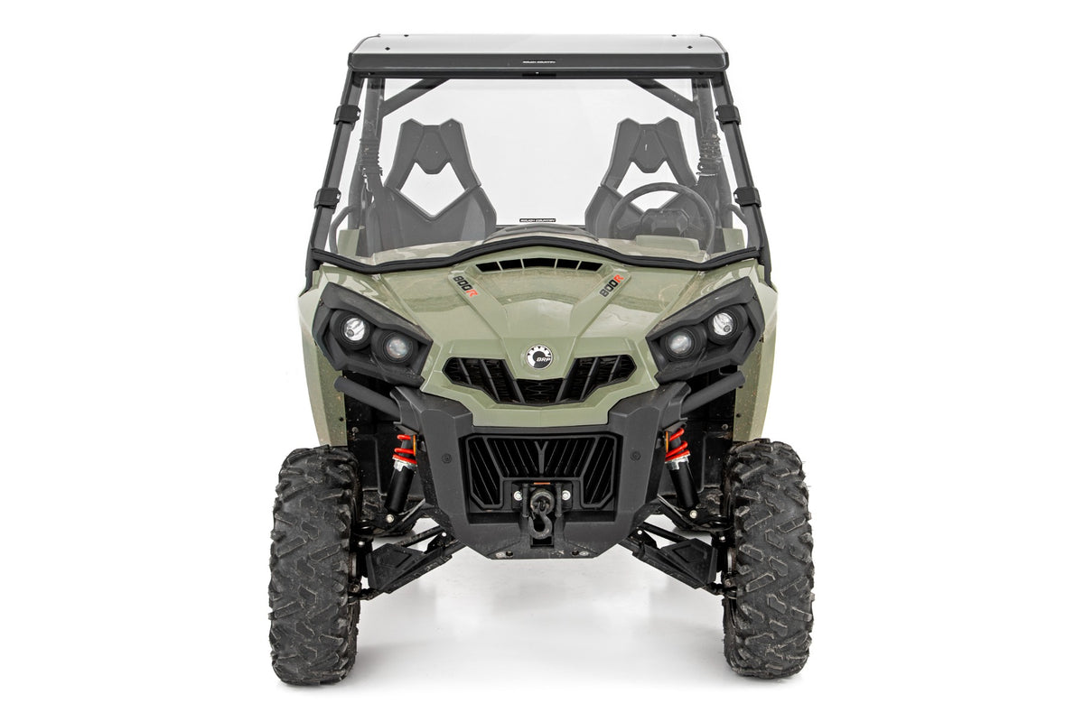 Full Windshield Scratch Resistant 11-20 Can-Am Commander 4WD Rough Country-4
