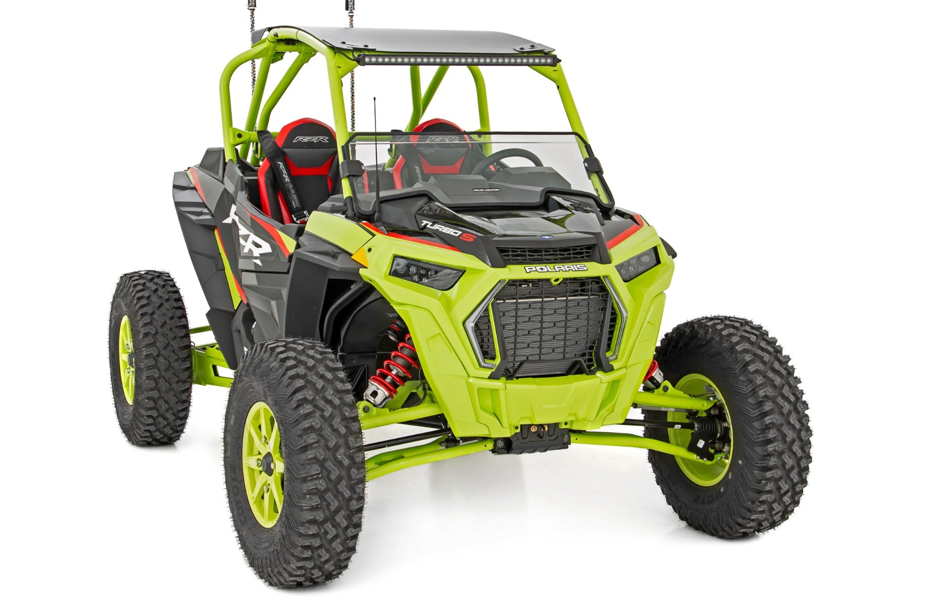 Half Windshield Scratch Resistant 19-21 Polaris RZR Turbo S Rough Country-4