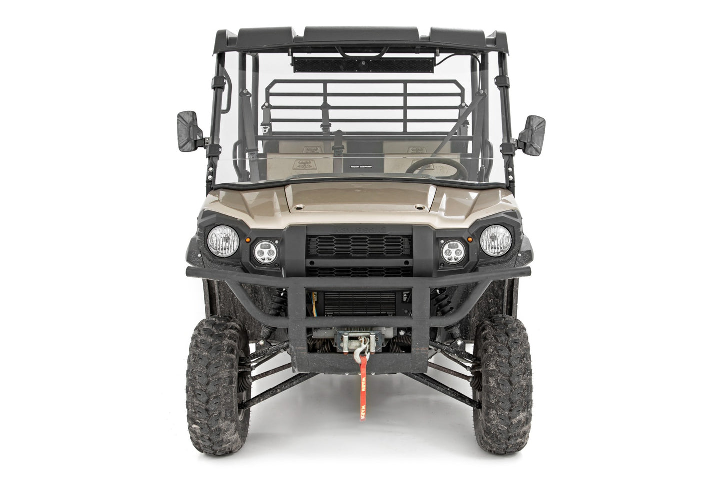 Rough Country Full Windshield Scratch Resistant 16-22 Kawasaki Mule Pro FX/15-22 Mule Pro FXT Rough Country