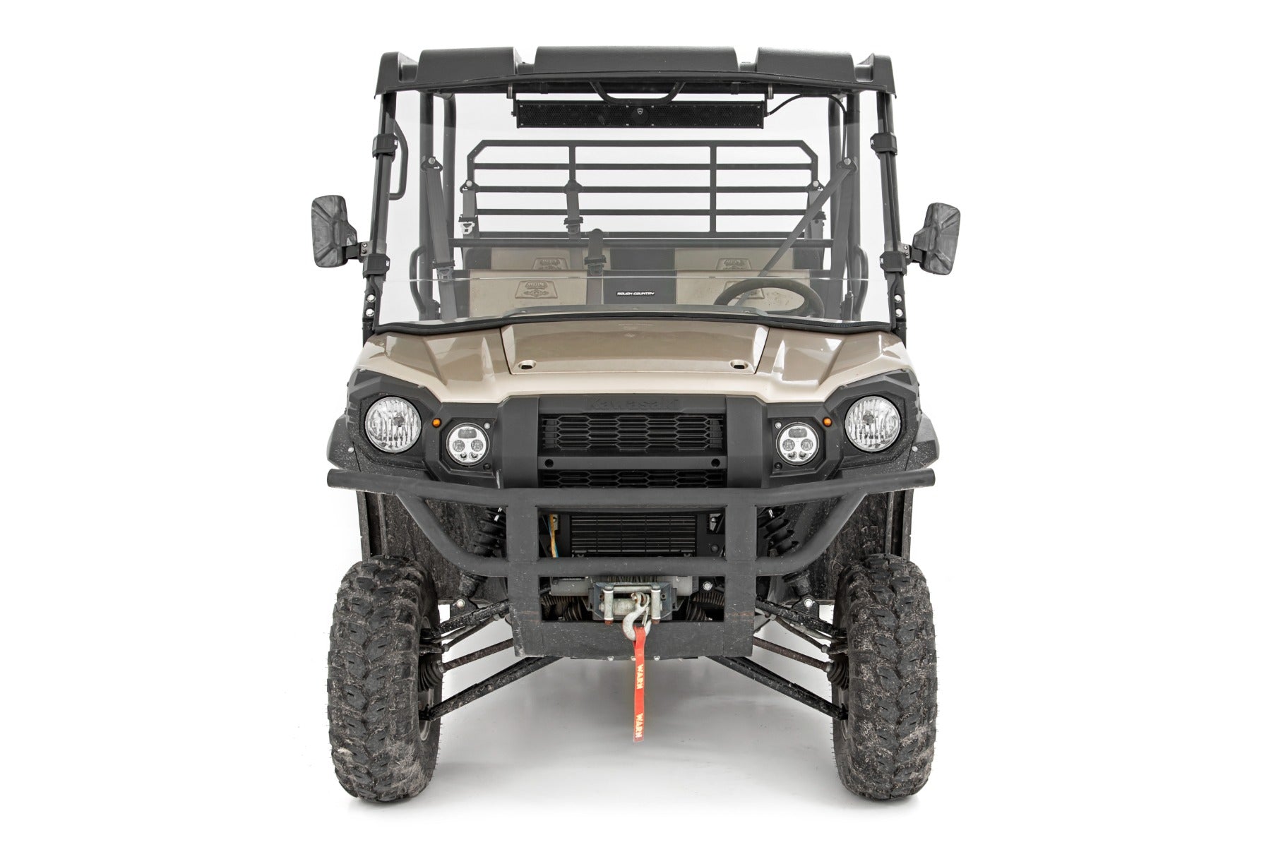 Full Windshield Scratch Resistant 16-22 Kawasaki Mule Pro FX/15-22 Mule Pro FXT Rough Country-3
