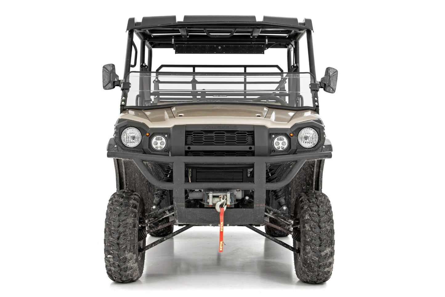 Rough Country Half Windshield Scratch Resistant 15-22 Kawasaki Mule Pro-FX Rough Country