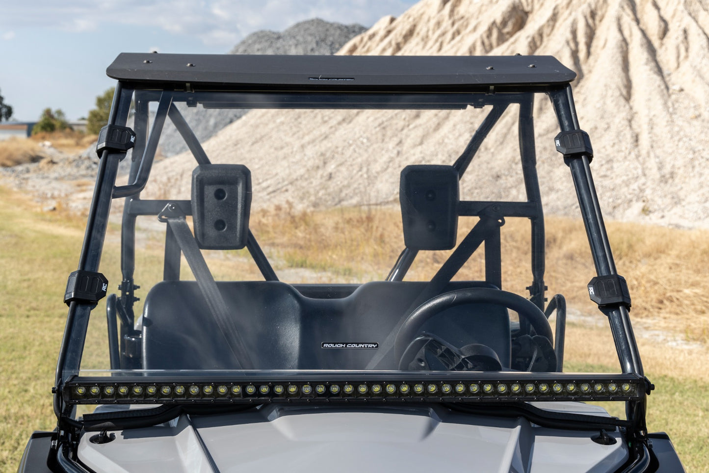Full Windshield Scratch Resistant Honda Pioneer 520 Rough Country-5