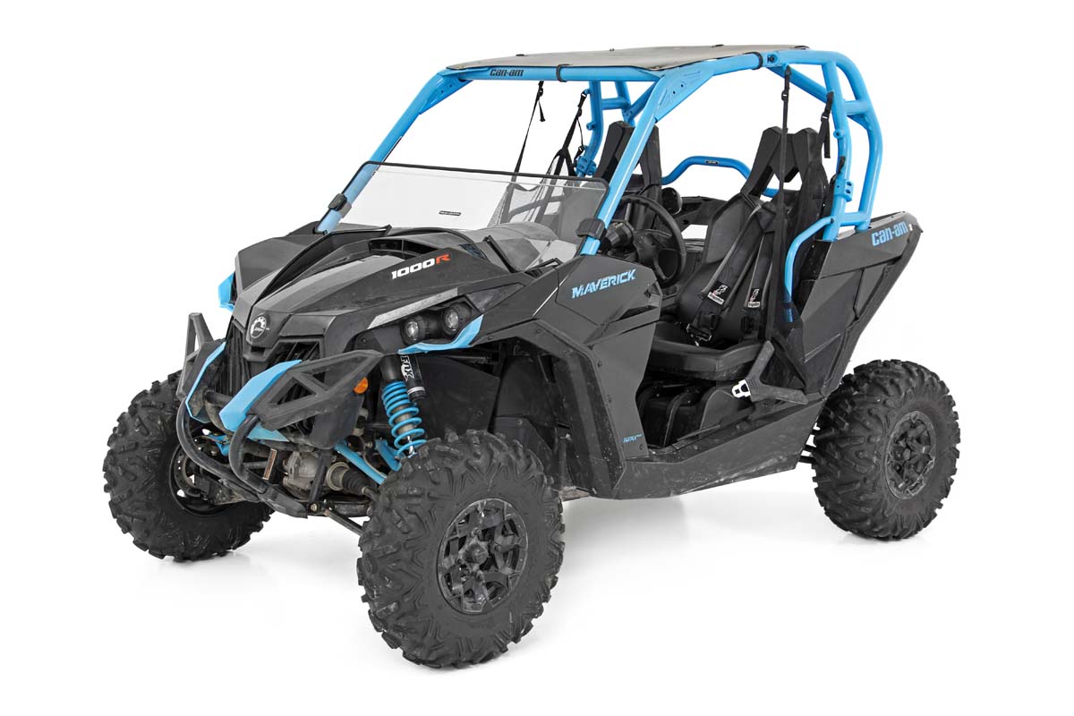 Half Windshield Scratch Resistant 14-18 Can-Am Maverick Max/15-17 Maverick Turbo Rough Country-2