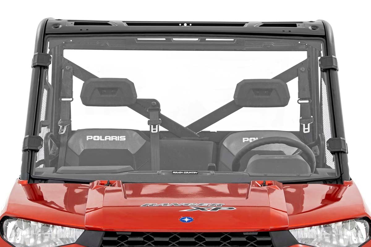 Full Windshield | Scratch Resistant | Polaris Ranger 1000/Ranger XP 900/1000 Rough Country