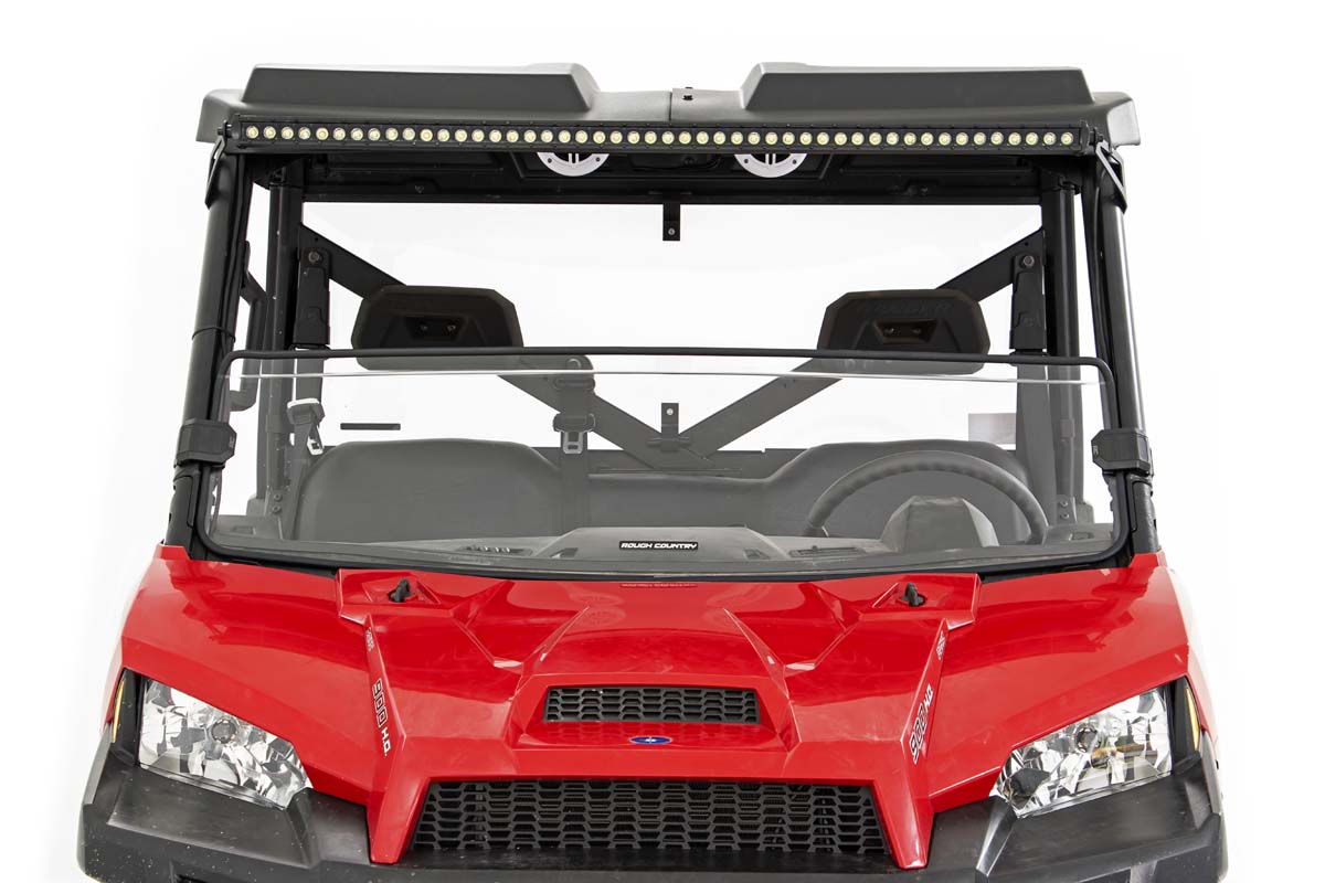Polaris Scratch Resistant Half Windshield 13-20 Ranger 900/900XP/1000/1000XP Rough Country-1