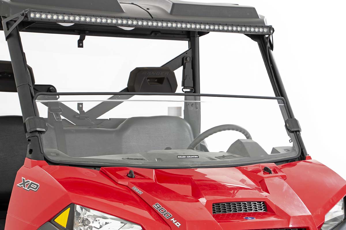 Polaris Scratch Resistant Half Windshield 13-20 Ranger 900/900XP/1000/1000XP Rough Country-2