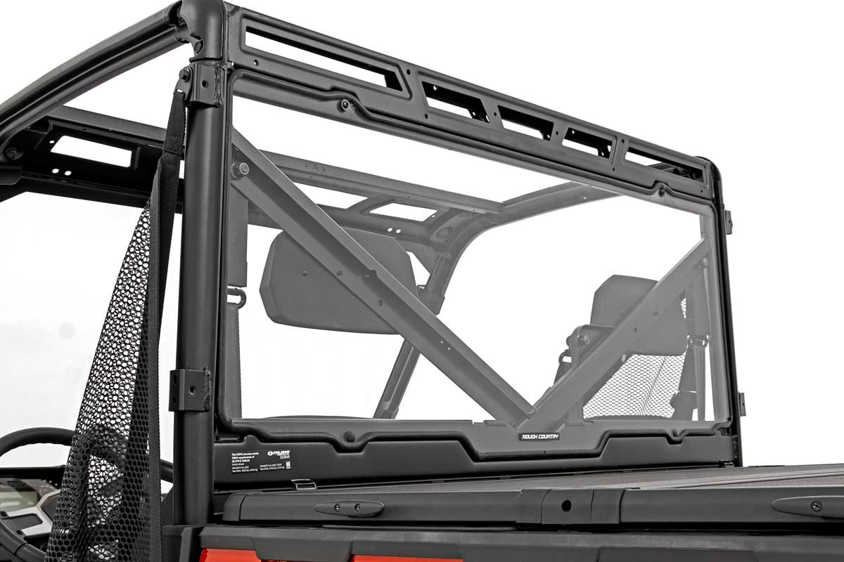 Rough Country Polaris Scratch Resistant Rear Windshield Panel 16-20 Ranger 1000XP/13-20 Ranger 900XP Rough Country