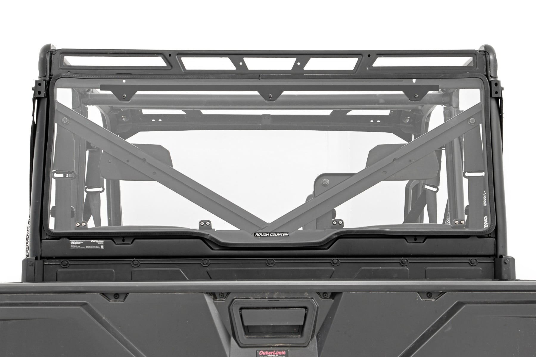 Rear Panel Scratch Resistant Polaris Ranger XP 1000 Rough Country-3