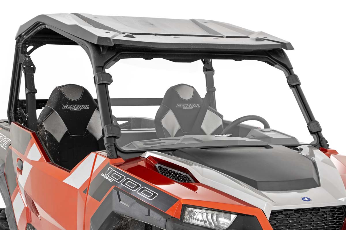 Rough Country Scratch Resistant Full Windshield 16-20 Polaris General Rough Country