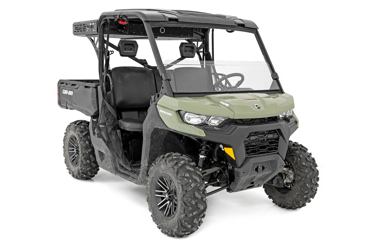 Half Windshield Scratch Resistant 16-22 Can-Am Defender 4WD Rough Country-4