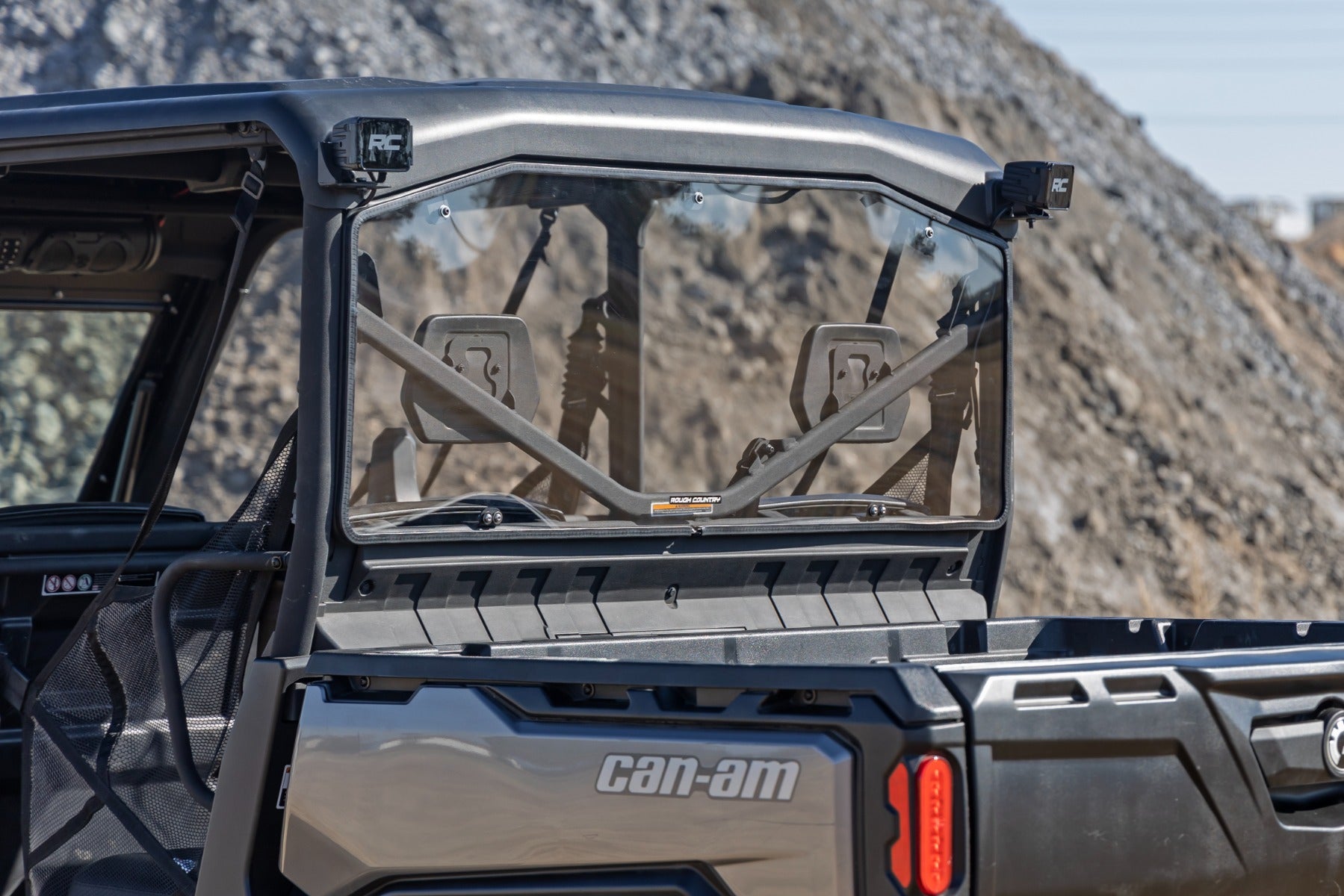 Rear Cab Panel Scratch Resistant Can-Am Defender HD 8/HD 9/HD 10 Rough Country-5